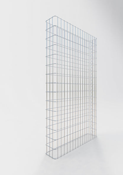 Gabion fence length 87 cm, height 180 cm, depth 17 cm, mesh size 5 x 10 cm
