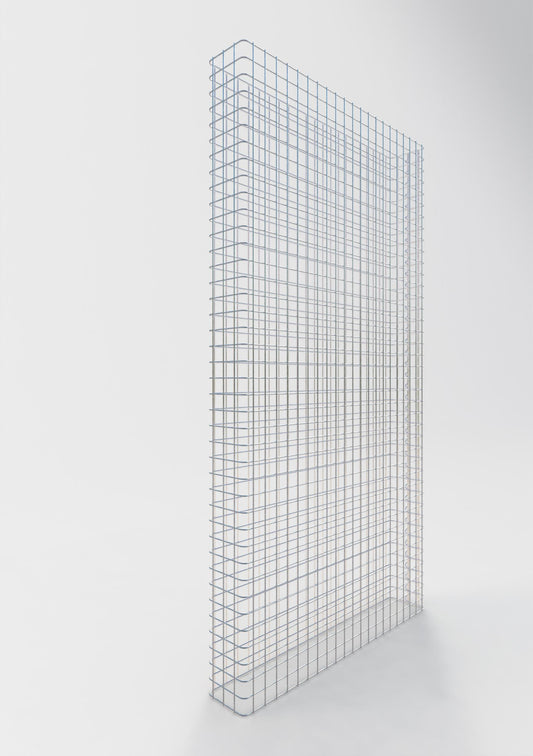 Valla de gaviones longitud 107 cm, altura 200 cm, profundidad 17 cm, malla 5 x 5 cm