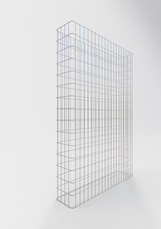 Valla de gaviones longitud 102 cm, altura 200 cm, profundidad 22 cm, malla 5 x 10 cm