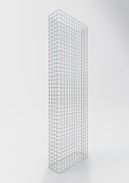 Gabionenzaun Länge 62 cm, Höhe 200 cm, Tiefe 22 cm, Maschenweite 5 x 5 cm