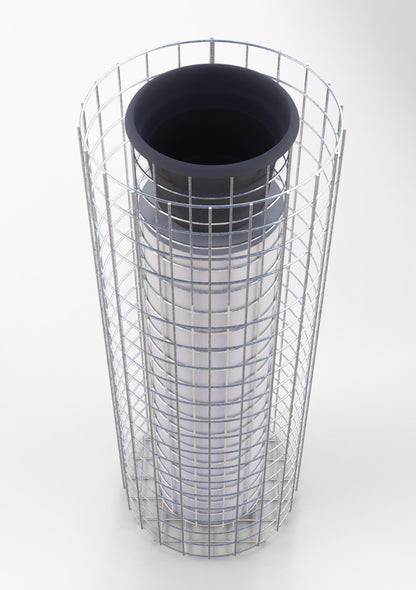 Flower column height 102 cm round, diameter 37 cm, MW 5 x 5 cm, hot-dip galvanized including pot