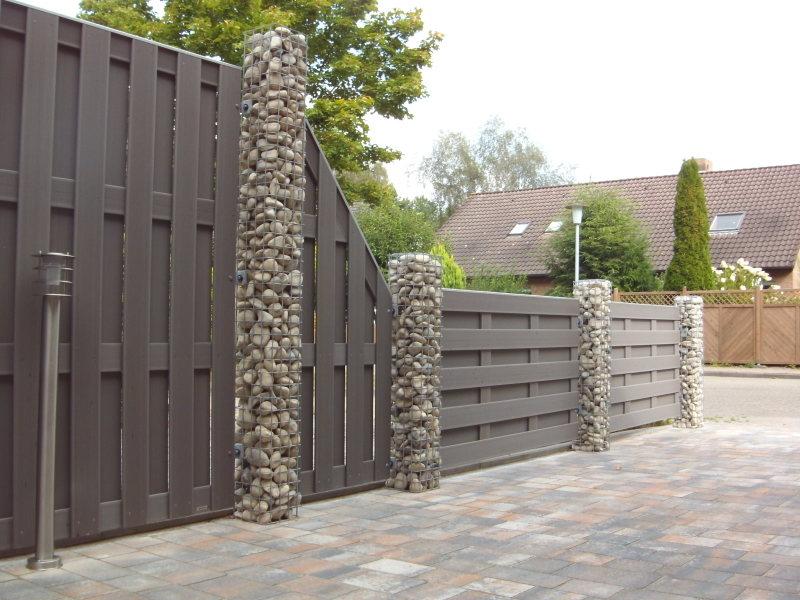 Columna de gaviones 22 x 22 cm MW 5 x 5 cm cuadrado