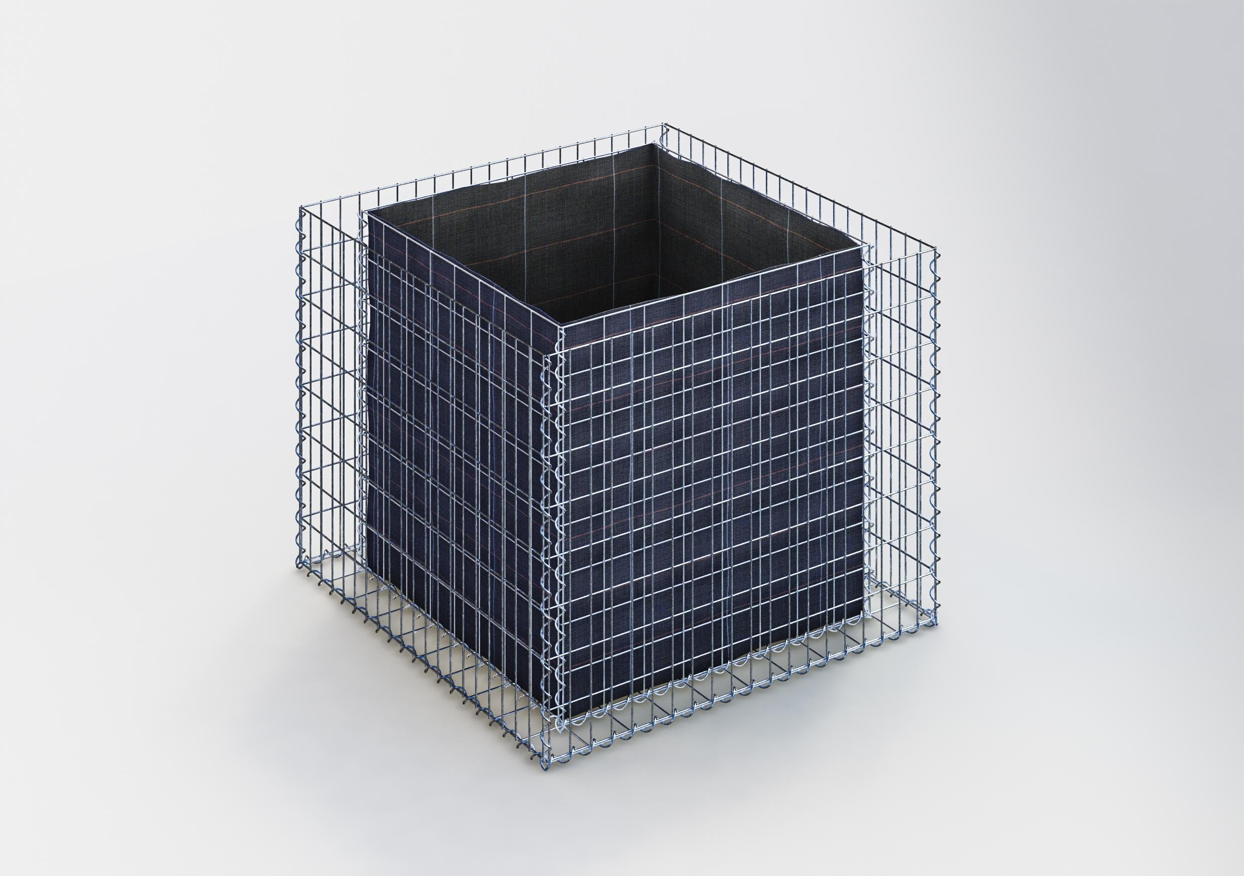 Letto rialzato rettangolare 100 cm x 80 cm x 100 cm (L x H x P), dimensione rete 5 x 10 cm, spessore parete 10 cm
