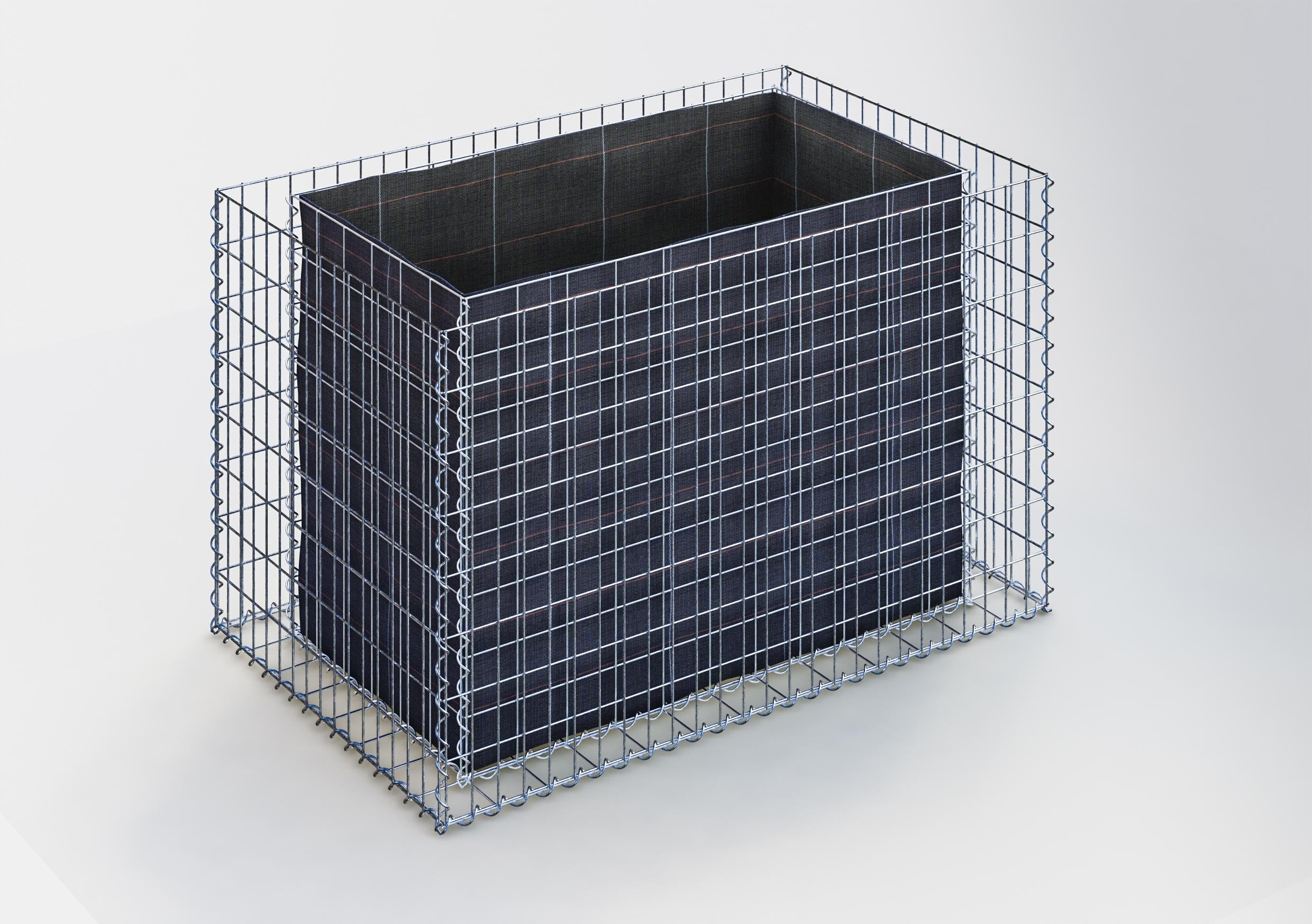 Letto rialzato rettangolare 130 cm x 80 cm x 80 cm (L x H x P), dimensione rete 5 x 10 cm, spessore parete 10 cm