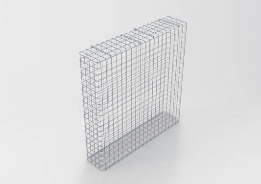 Gabion hot-dip galvanized 102 cm x 102 cm x 22 cm, mesh size 5 cm x 5 cm, fully welded