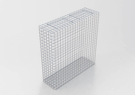 Gabion hot-dip galvanized 102 cm x 102 cm x 32 cm, mesh size 5 cm x 5 cm, fully welded