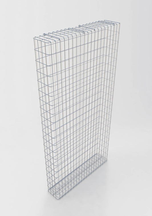 Gabion hot-dip galvanized 102 cm x 202 cm x 22 cm, mesh size 5 cm x 10 cm, fully welded