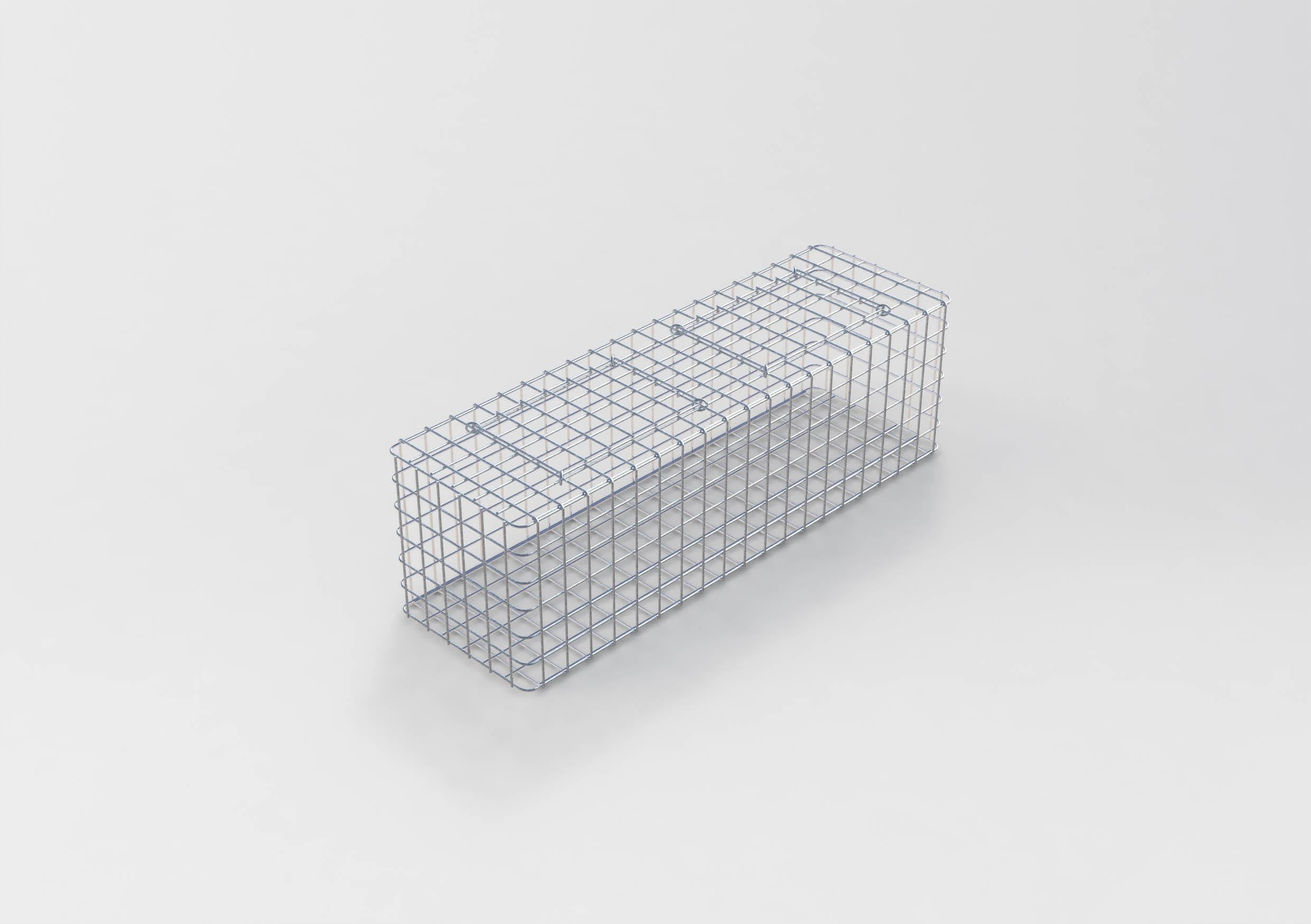 Gabbione zincato a caldo 102 cm x 32 cm x 32 cm, maglia 5 cm x 5 cm, completamente saldato