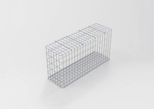 Gabion hot-dip galvanized 102 cm x 52 cm x 32 cm, mesh size 5 cm x 10 cm, fully welded