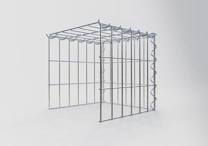 Grown-on gabion type 4 30 cm x 30 cm x 30 cm (L x H x D), mesh size 5 cm x 10 cm, spiral