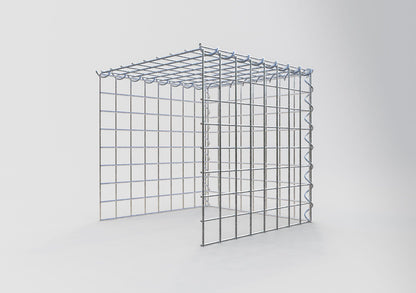Gabbione aggiuntivo tipo 4 40 cm x 40 cm x 40 cm (L x H x P), dimensione maglia 5 cm x 5 cm, a spirale