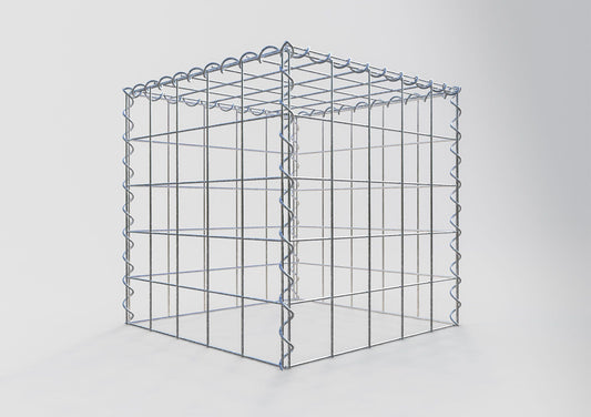 Gabion rapporté type 3 50 cm x 50 cm x 50 cm (L x H x P), mailles 10 cm x 10 cm, spirale