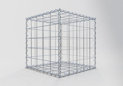 Schanskorf 50 cm x 50 cm x 50 cm (L x H x D), maaswijdte 10 cm x 10 cm, spiraal