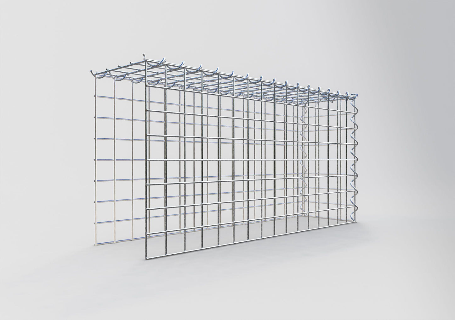 Gabion rapporté type 4 80 cm x 40 cm x 20 cm (L x H x P), mailles 5 cm x 5 cm, spirale