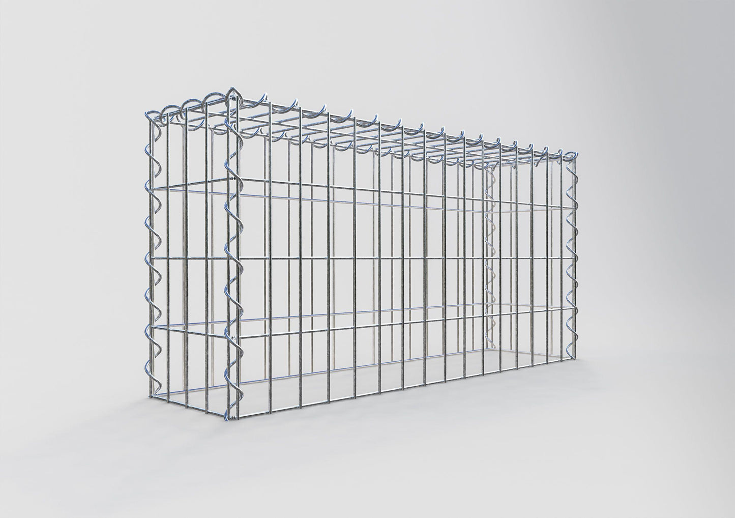 Extra gabion typ 3 80 cm x 40 cm x 20 cm (L x H x D), maskstorlek 5 cm x 10 cm, spiral