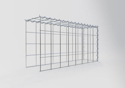 Gabbione aggiuntivo tipo 4 80 cm x 40 cm x 20 cm (L x H x P), dimensione maglia 10 cm x 10 cm, a spirale