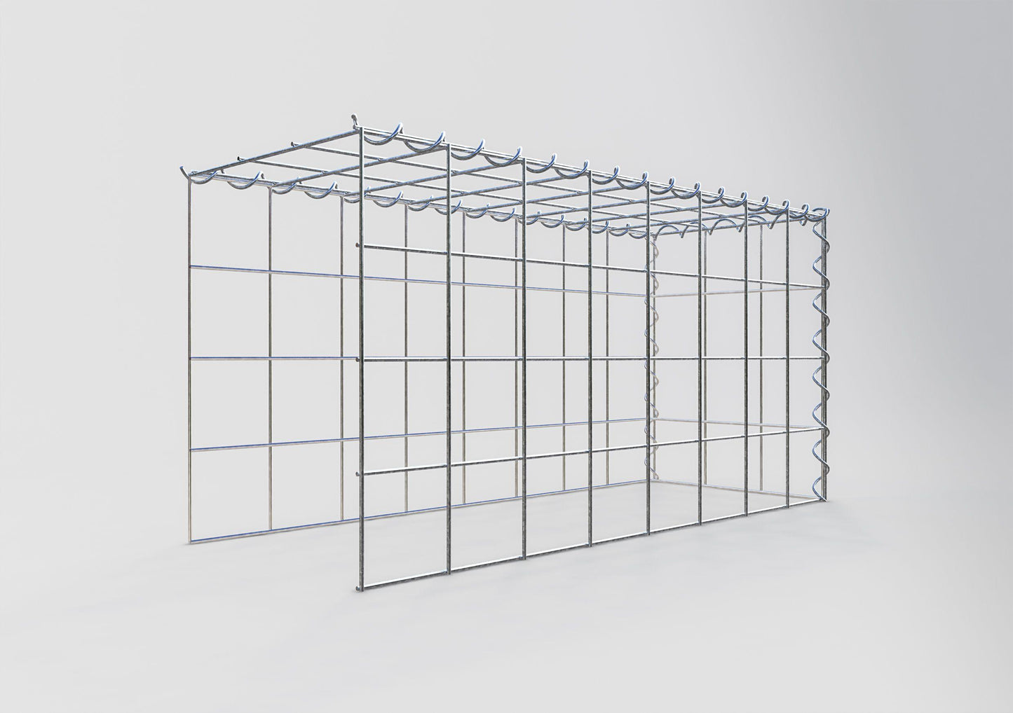 Gabion rapporté type 4 80 cm x 40 cm x 30 cm (L x H x P), mailles 10 cm x 10 cm, spirale