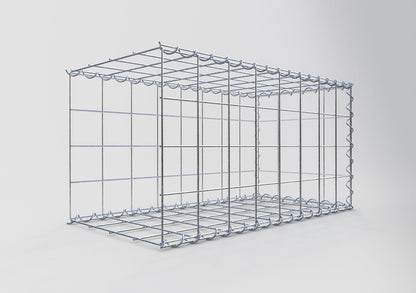 Gabion rapporté type 2 80 cm x 40 cm x 40 cm (L x H x P), mailles 10 cm x 10 cm, spirale