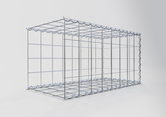 Gabion rapporté type 2 80 cm x 40 cm x 40 cm (L x H x P), mailles 10 cm x 10 cm, spirale