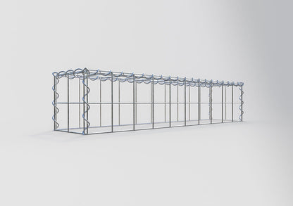 Add-on schanskorf type 3 100 cm x 20 cm x 20 cm (L x H x D), maaswijdte 10 cm x 10 cm, spiraalvormig