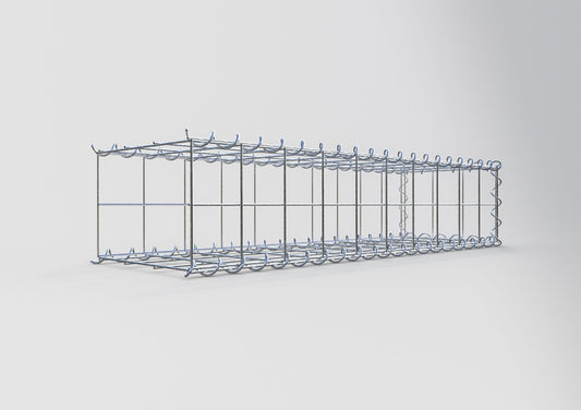 Gabion rapporté type 2 100 cm x 20 cm x 30 cm (L x H x P), mailles 10 cm x 10 cm, spirale