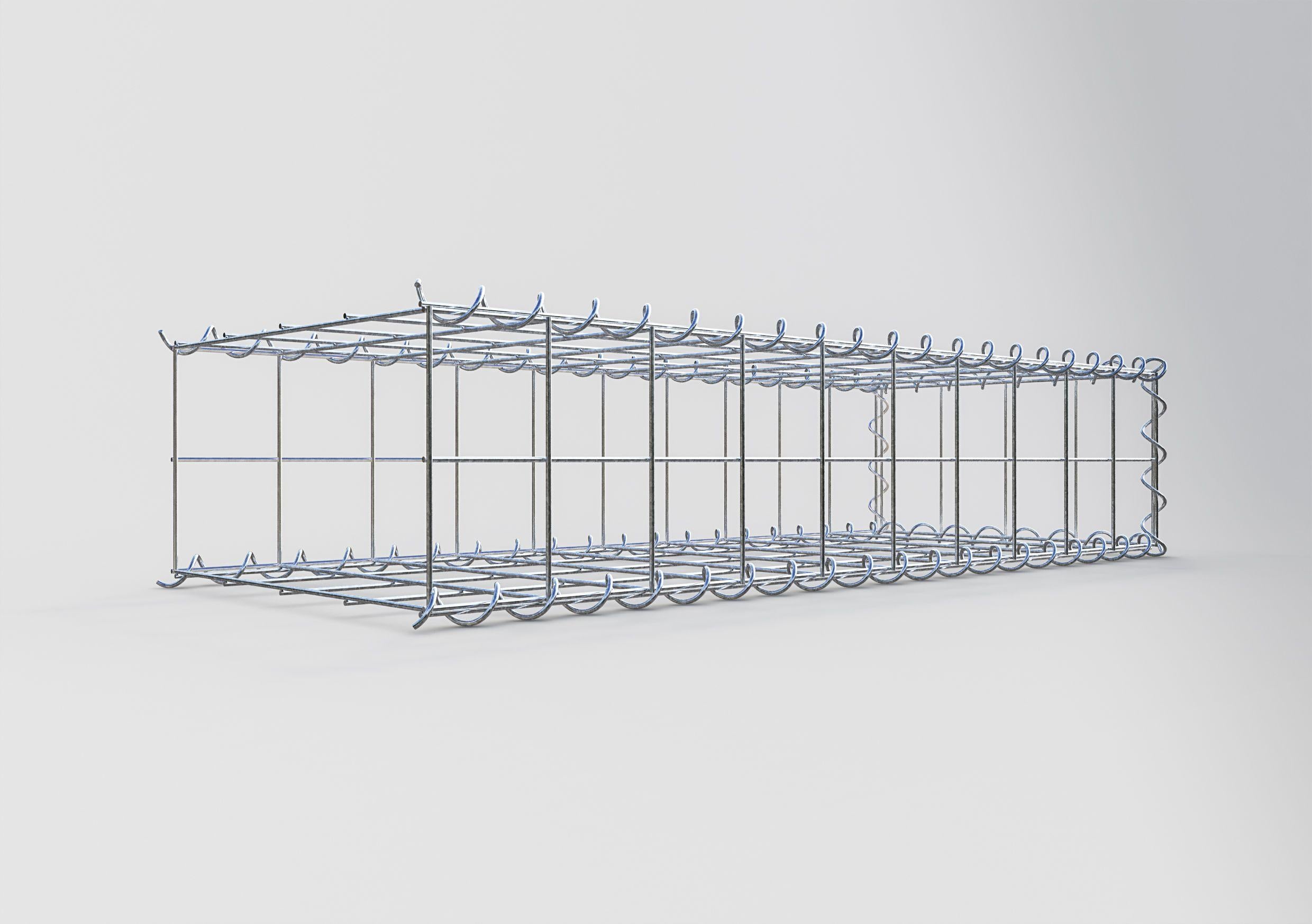 Gabião tipo 2 100 cm x 20 cm x 40 cm (C x A x P), malhagem 10 cm x 10 cm, espiral