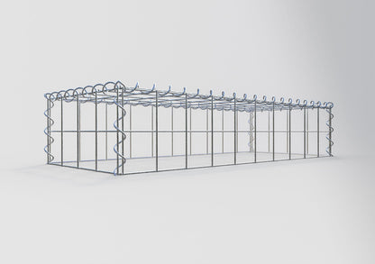 Gabion rapporté type 3 100 cm x 20 cm x 40 cm (L x H x P), mailles 10 cm x 10 cm, spirale