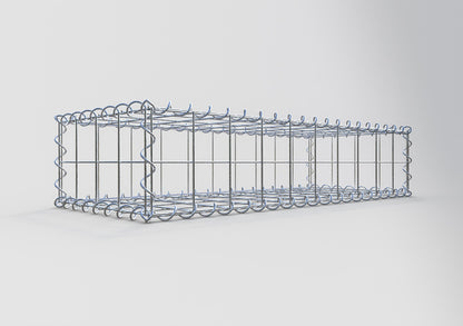 Gabbione 100 cm x 20 cm x 40 cm (L x H x P), maglia 10 cm x 10 cm, spirale