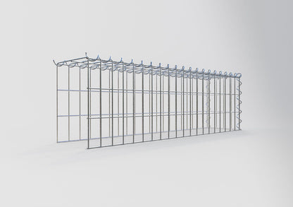 Gabion rapporté type 4 100 cm x 30 cm x 20 cm (L x H x P), mailles 5 cm x 10 cm, spirale