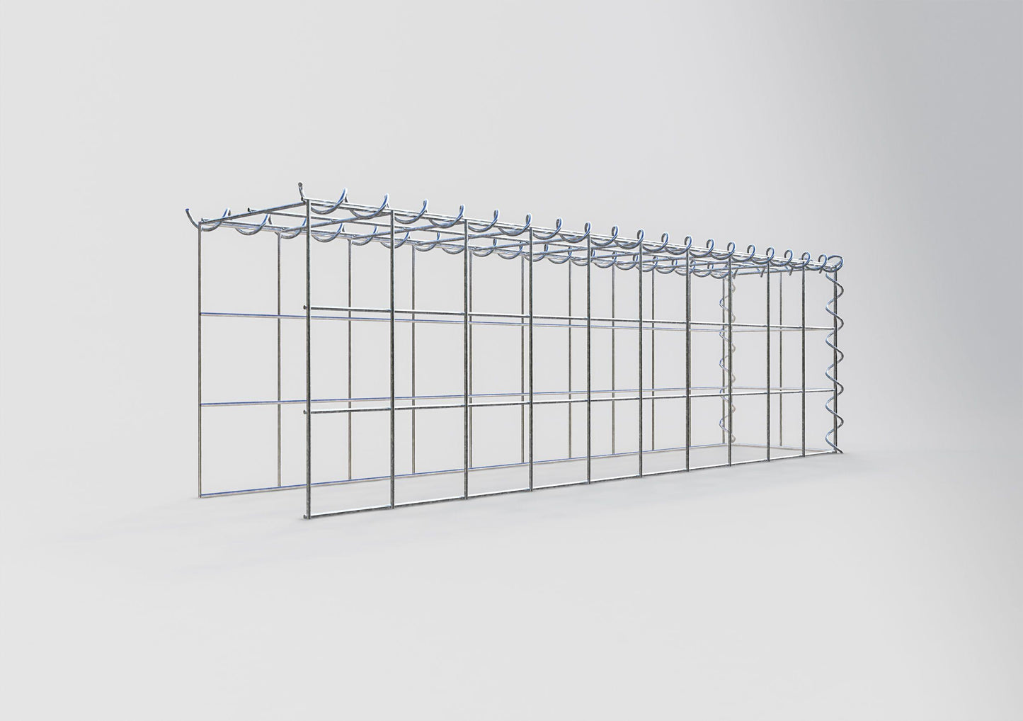 Gabião tipo 4 100 cm x 30 cm x 20 cm (C x A x P), malhagem 10 cm x 10 cm, espiral