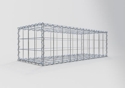 Schanskorf 100 cm x 30 cm x 40 cm (L x H x D), maaswijdte 10 cm x 10 cm, spiraalvormig
