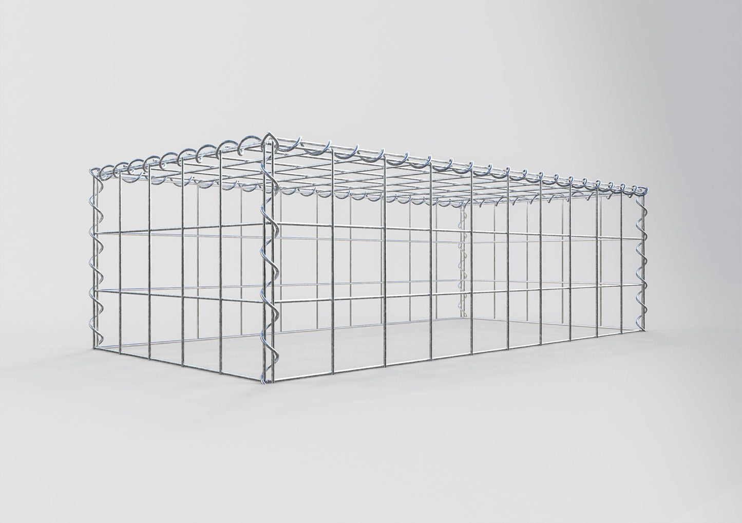 Gabbione aggiuntivo tipo 3 100 cm x 30 cm x 50 cm (L x A x P), maglia 10 cm x 10 cm, spirale