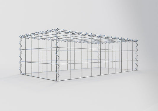 Gavión complementario tipo 3 100 cm x 30 cm x 50 cm (L x A x P), malla 10 cm x 10 cm, espiral