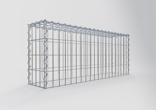 Gabbione aggiuntivo tipo 3 100 cm x 40 cm x 20 cm (L x H x P), maglia 5 cm x 10 cm, spirale