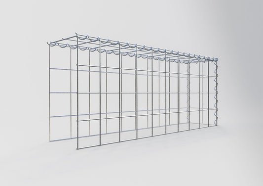 Add-on schanskorf type 4 100 cm x 40 cm x 20 cm (L x H x D), maaswijdte 10 cm x 10 cm, spiraalvormig