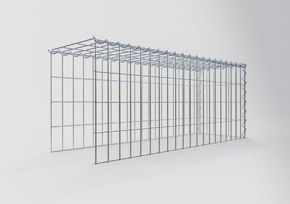 Aangebouwde schanskorf type 4 100 cm x 40 cm x 30 cm (L x H x D), maaswijdte 5 cm x 10 cm, spiraal