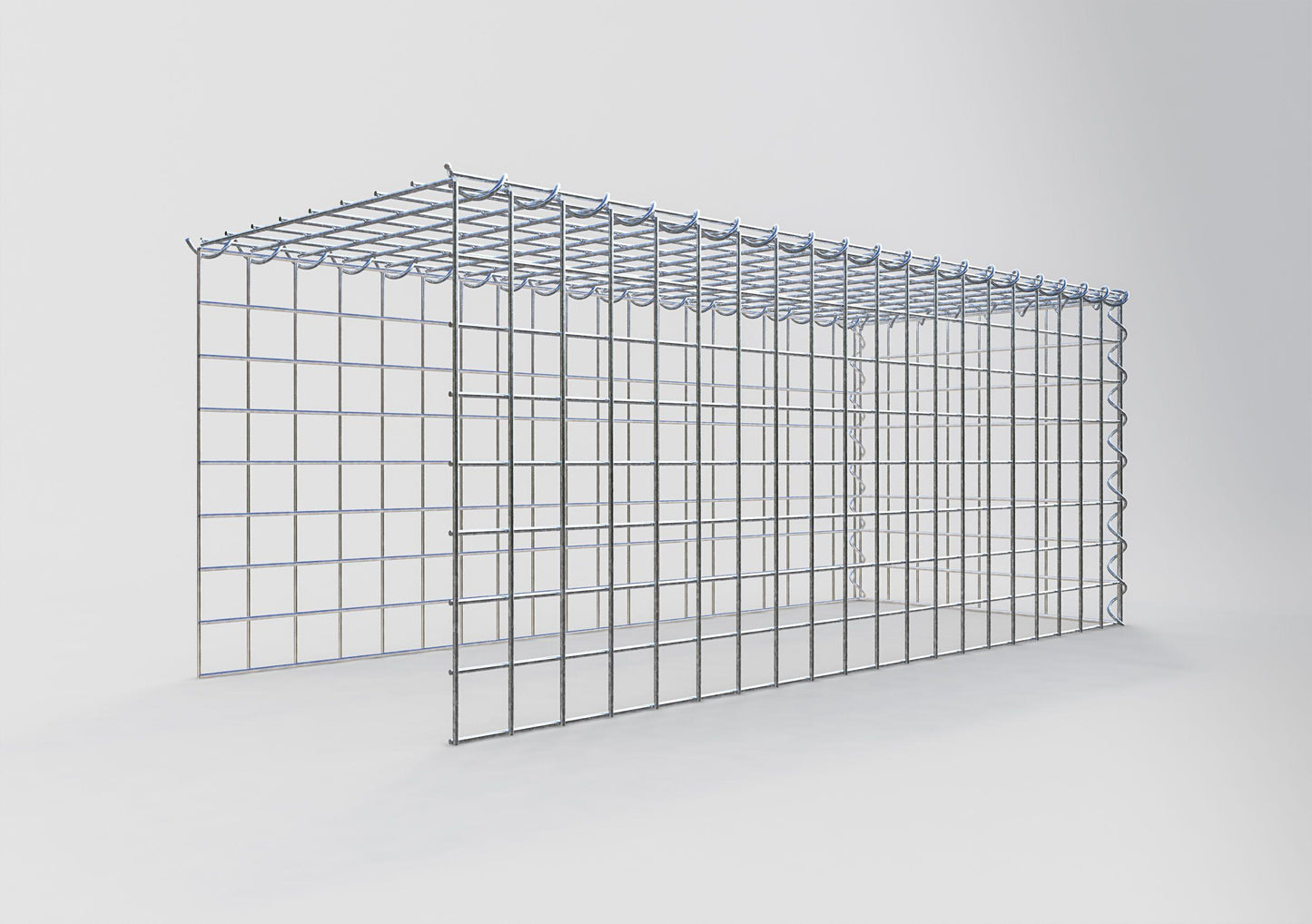 Gabion rapporté type 4 100 cm x 40 cm x 40 cm (L x H x P), mailles 5 cm x 5 cm, spirale