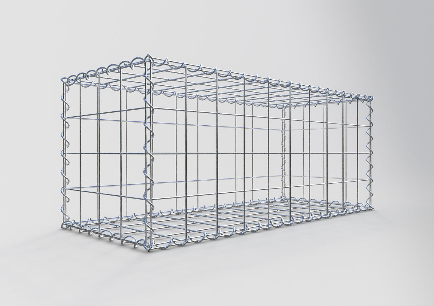 Gabion 100 cm x 40 cm x 40 cm (L x H x P), mailles 10 cm x 10 cm, spirale