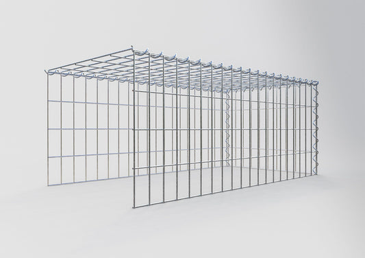 Add-on schanskorf type 4 100 cm x 40 cm x 50 cm (L x H x D), maaswijdte 5 cm x 10 cm, spiraalvormig