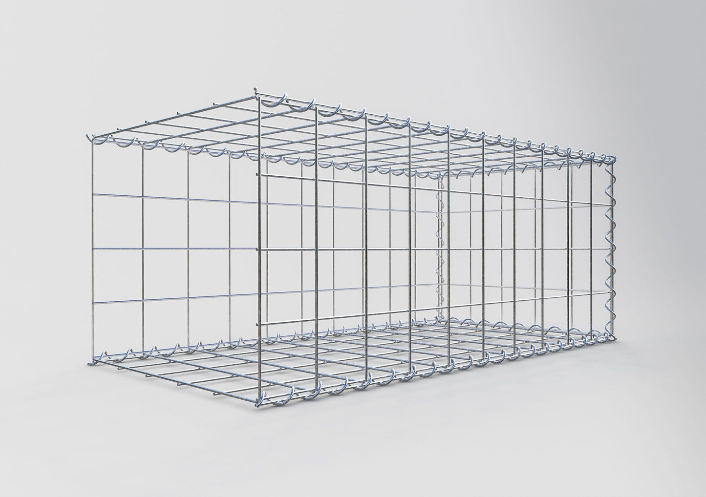 Gabbione aggiuntivo tipo 2 100 cm x 40 cm x 50 cm (L x A x P), maglia 10 cm x 10 cm, spirale