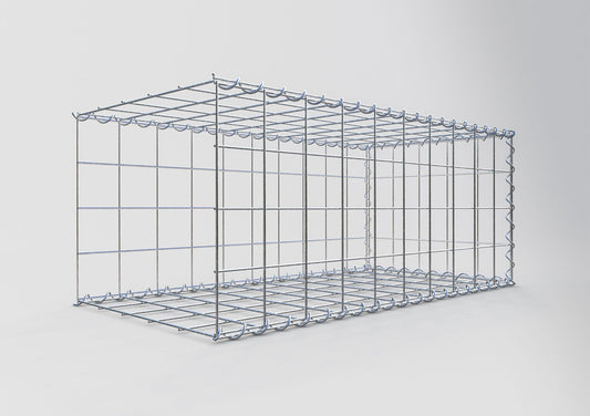 Gabion rapporté type 2 100 cm x 40 cm x 50 cm (L x H x P), mailles 10 cm x 10 cm, spirale