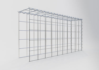 Opvokset gabion type 4 100 cm x 50 cm x 20 cm (L x H x D), maskestørrelse 10 cm x 10 cm, spiral