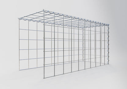 Opvokset gabion type 4 100 cm x 50 cm x 40 cm (L x H x D), maskestørrelse 10 cm x 10 cm, spiral