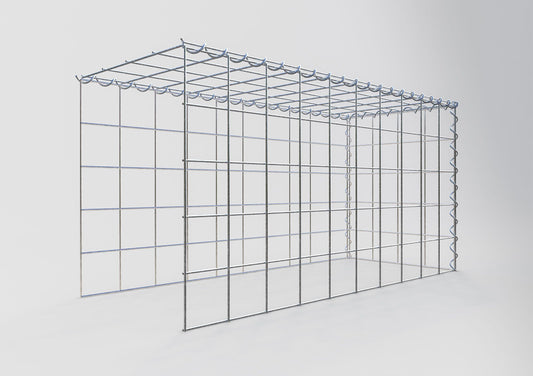 Add-on schanskorf type 4 100 cm x 50 cm x 40 cm (L x H x D), maaswijdte 10 cm x 10 cm, spiraal