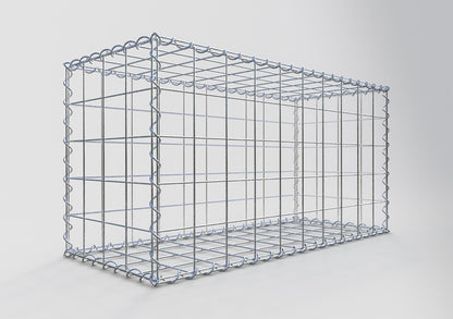 Gavión 100 cm x 50 cm x 40 cm (largo x alto x fondo), malla 10 cm x 10 cm, en espiral