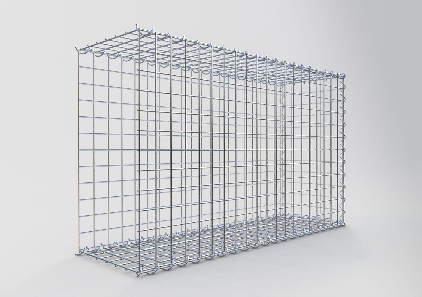 Gavión adulto tipo 2 100 cm x 60 cm x 30 cm (largo x alto x profundidad), tamaño de malla 5 cm x 5 cm, espiral