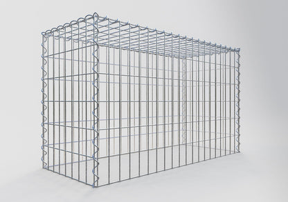 Opvokset gabion type 3 100 cm x 60 cm x 40 cm (L x H x D), maskestørrelse 5 cm x 10 cm, spiral