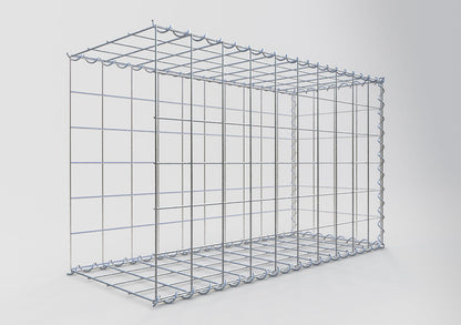 Gabion rapporté type 2 100 cm x 60 cm x 40 cm (L x H x P), mailles 10 cm x 10 cm, spirale