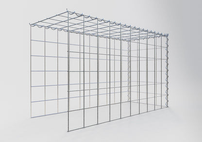 Gabbione aggiuntivo tipo 4 100 cm x 60 cm x 40 cm (L x H x P), maglia 10 cm x 10 cm, spirale