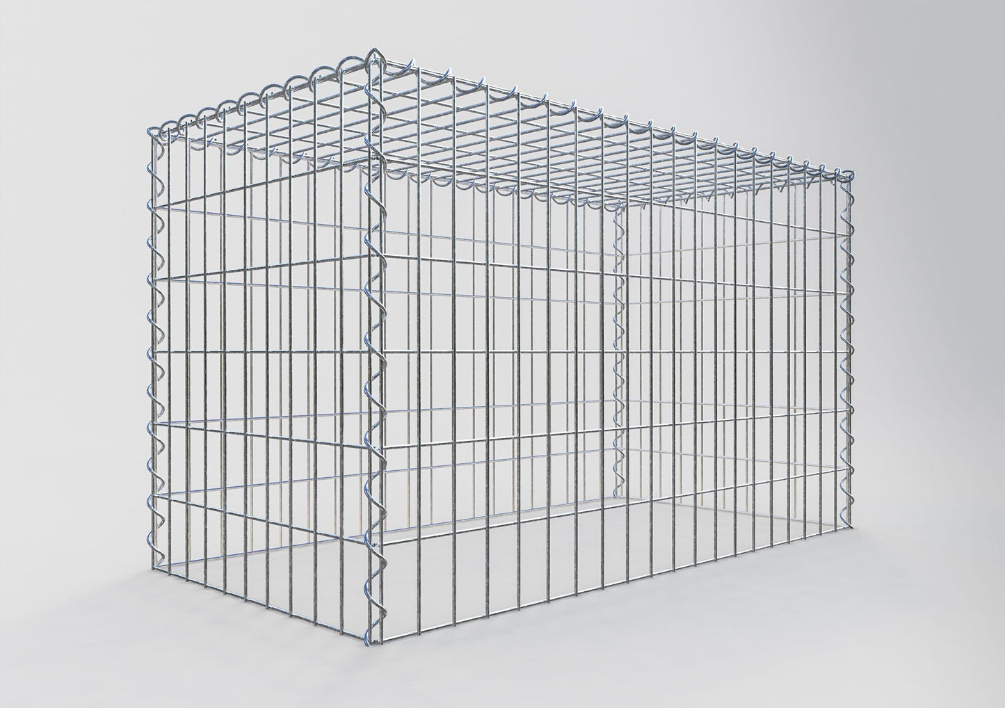 Gabbione aggiuntivo tipo 3 100 cm x 60 cm x 50 cm (L x A x P), maglia 5 cm x 10 cm, spirale